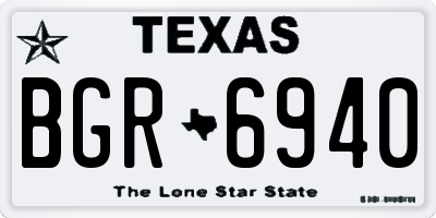 TX license plate BGR6940