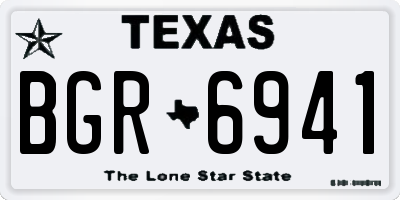 TX license plate BGR6941