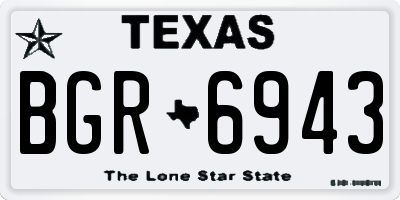 TX license plate BGR6943