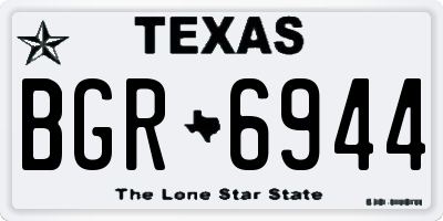 TX license plate BGR6944