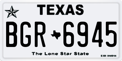 TX license plate BGR6945