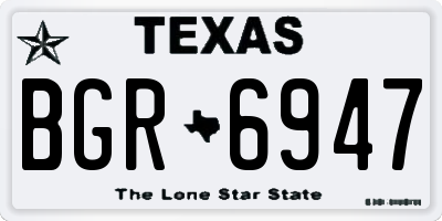 TX license plate BGR6947