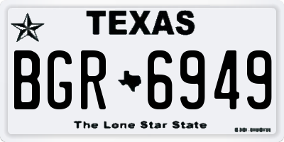 TX license plate BGR6949