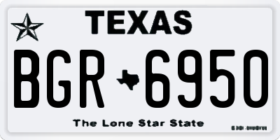 TX license plate BGR6950