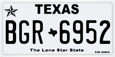TX license plate BGR6952