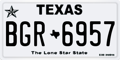 TX license plate BGR6957