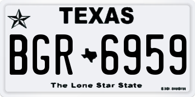TX license plate BGR6959