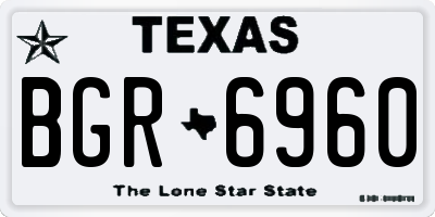 TX license plate BGR6960