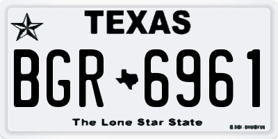 TX license plate BGR6961