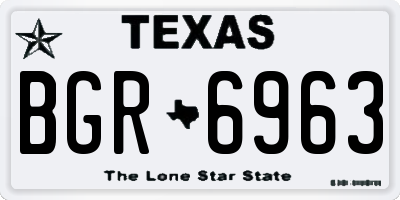 TX license plate BGR6963