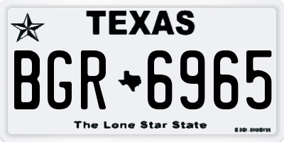 TX license plate BGR6965