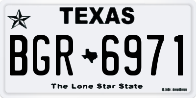 TX license plate BGR6971