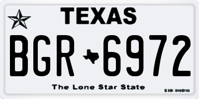 TX license plate BGR6972