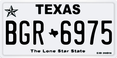TX license plate BGR6975