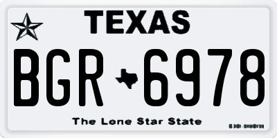TX license plate BGR6978