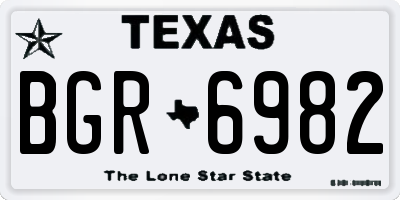 TX license plate BGR6982
