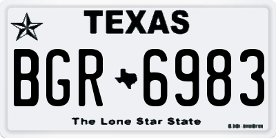 TX license plate BGR6983