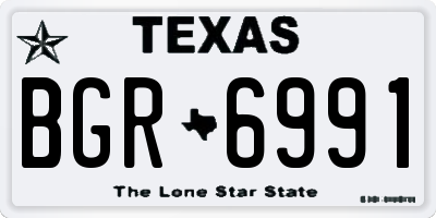 TX license plate BGR6991