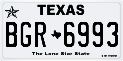 TX license plate BGR6993