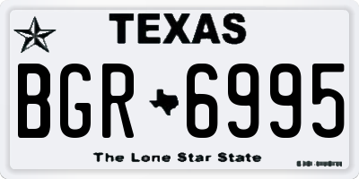 TX license plate BGR6995