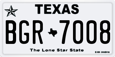 TX license plate BGR7008