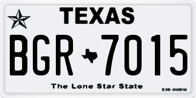 TX license plate BGR7015