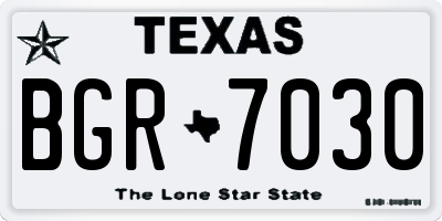 TX license plate BGR7030
