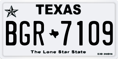 TX license plate BGR7109