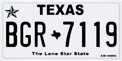TX license plate BGR7119