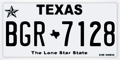 TX license plate BGR7128