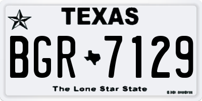 TX license plate BGR7129