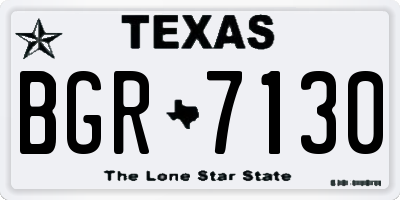 TX license plate BGR7130