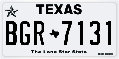 TX license plate BGR7131