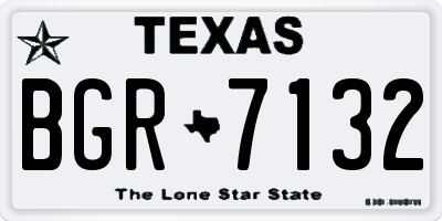 TX license plate BGR7132