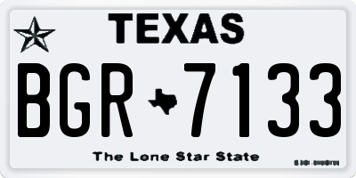 TX license plate BGR7133