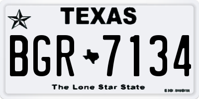TX license plate BGR7134
