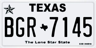 TX license plate BGR7145