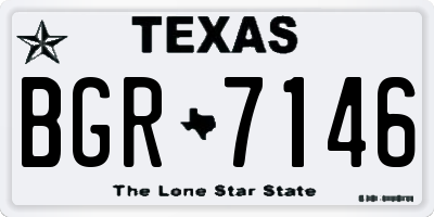 TX license plate BGR7146
