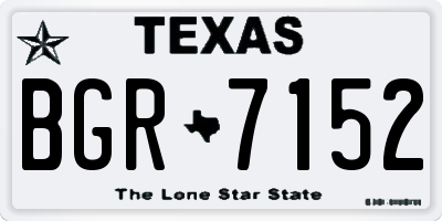 TX license plate BGR7152