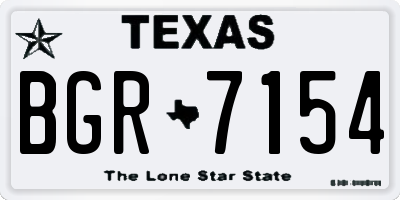 TX license plate BGR7154