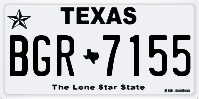 TX license plate BGR7155
