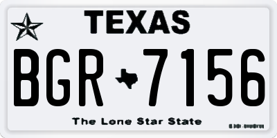 TX license plate BGR7156