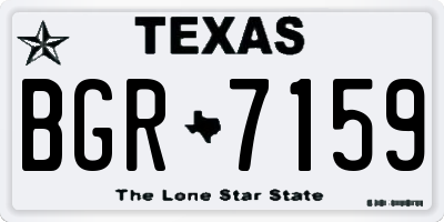 TX license plate BGR7159