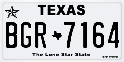 TX license plate BGR7164