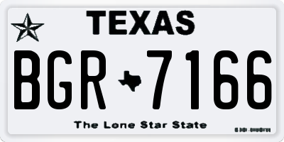 TX license plate BGR7166