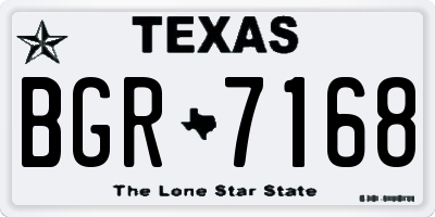 TX license plate BGR7168