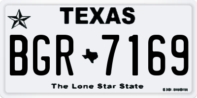 TX license plate BGR7169