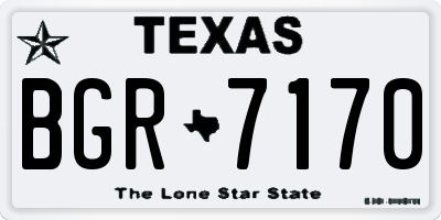 TX license plate BGR7170