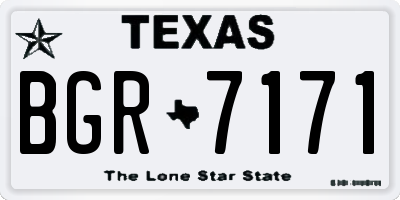 TX license plate BGR7171