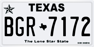 TX license plate BGR7172